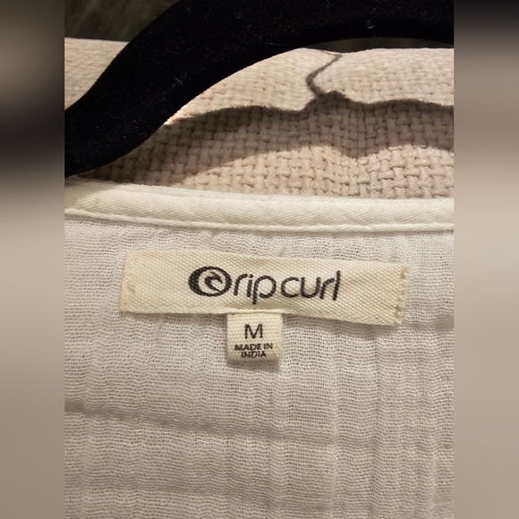 Brand New Rip Curl Romper, 100% cotton, white, NWT, coverup, M - Picture 10 of 10